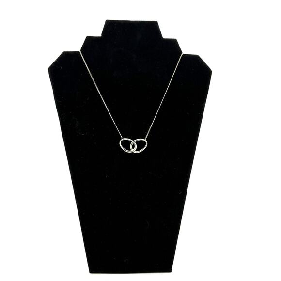 Tiffany & Co. Silver Double Loop Necklace*Elsa Peretti Collection* full set - Picture 1 of 12